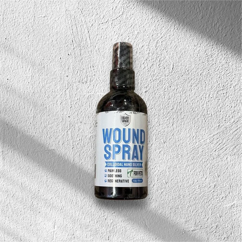 SILVER GRADE Wound Spray for Pets Colloidal Nano Spray - 4 oz Painless Soothing